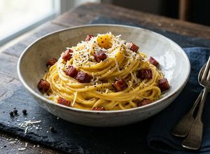 Una foto de 🍝 Carbonara Anabólica de Aprovechamiento (44g Proteína por Ración)