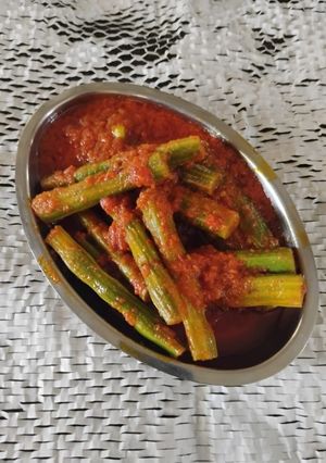 A picture of Punjabi Drumsticks Sabji.