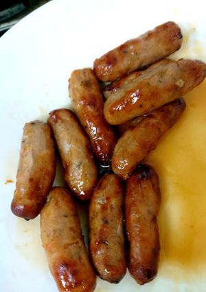 A picture of My Maple Syrup Roasted mini pork & Herb Sausage 😍.