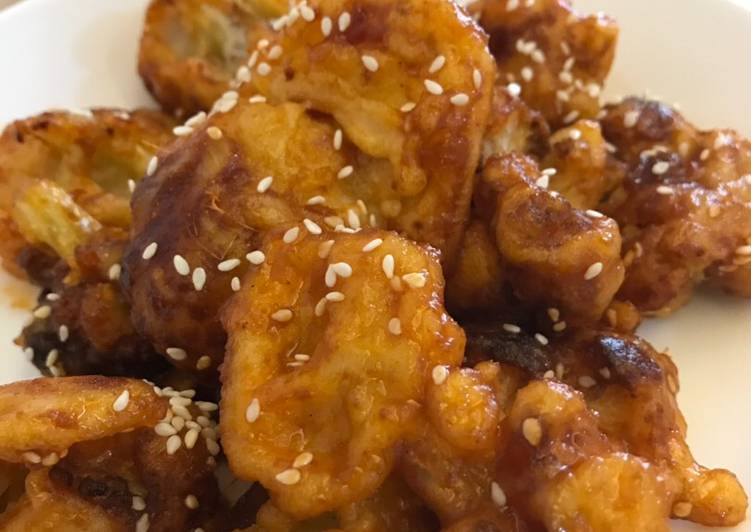 Crispy Cauliflower with Sweet &amp; Sour Sauce