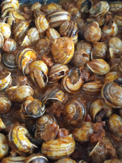 Una foto de Caracoles con salsa picantes
