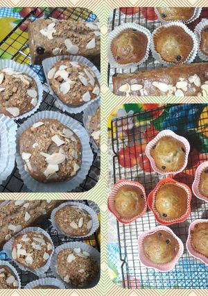 Hình của món Muffin chuối chay.
