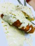 Stuffed Chicken With White Sauce