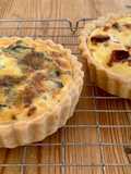 Stilton and Broccoli flanChorizo Char-grilled red pepper flan #baking