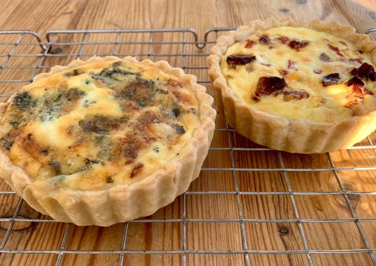 Step-by-Step Guide to Prepare Ultimate Stilton and Broccoli flan Chorizo Char-grilled red pepper flan #baking