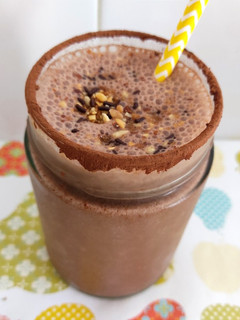 Una foto de Batido de plátano y cacao
