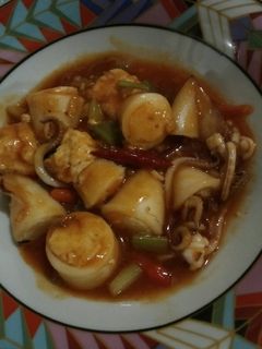 Foto resep Cumi tahu saos padang