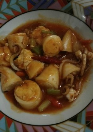 Foto resep Cumi tahu saos padang