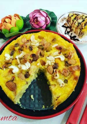 A picture of Custard Bread Pudding (Baked).
