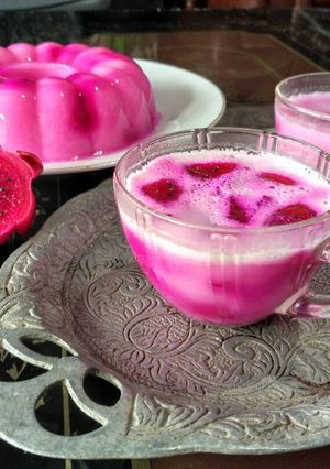 Foto resep Puding buah naga merah