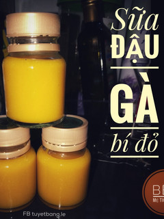 Hình của món Ăn dặm cho bé: Sữa đậu gà bí đỏ.