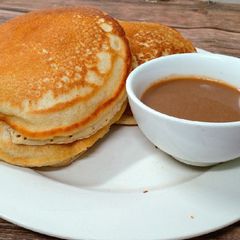 Pancakes with Caramel Syrup A picture of Pancakes with Caramel Syrup.