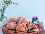 Pan de muerto relleno en freidora de aire