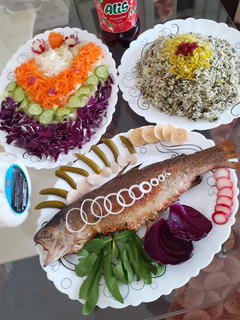 عکسی از دستور ماهی شکم پر
