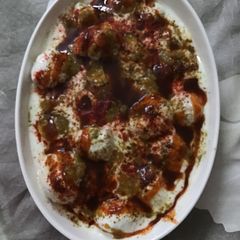A picture of Dahi Vada.