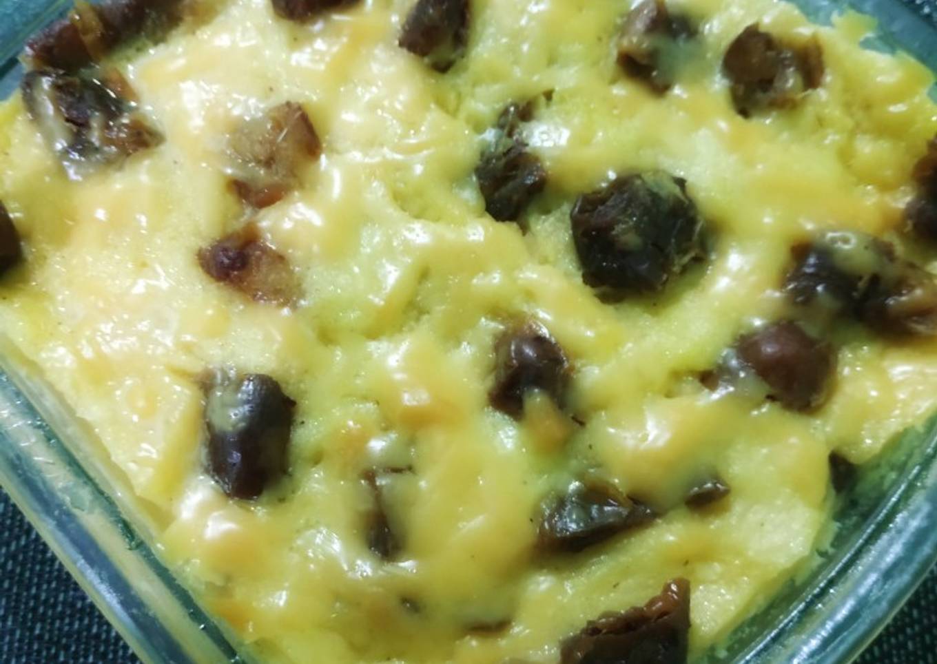 Puding Roti Keju Kurma Kukus