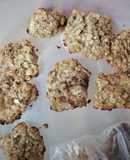 Galletitas de avena, banana y chocolate