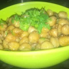 A picture of Dry Chole.
