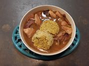 A picture of pork bouillon cube