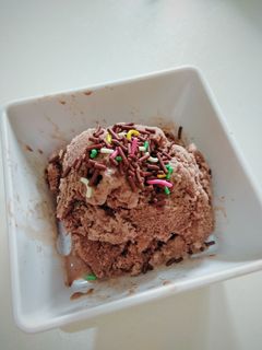 Foto resep Es Krim Cokelat Homemade (No SP, No mixer, No Whipped Cream)