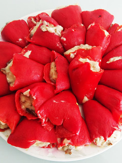 Una foto de Pimientos del piquillo rellenos