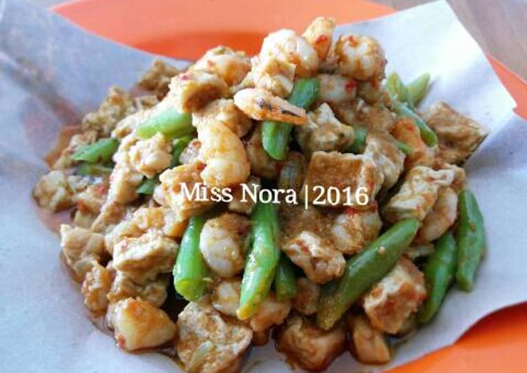 Tumis Butang (buncis tahu udang)