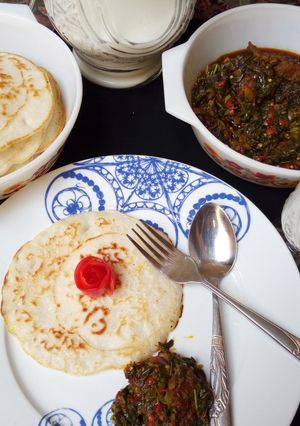 A picture of Sinasir with vegetables stew.