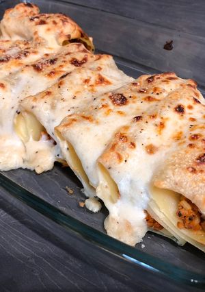 Una foto de Canelones vegetarianos de soja y apio