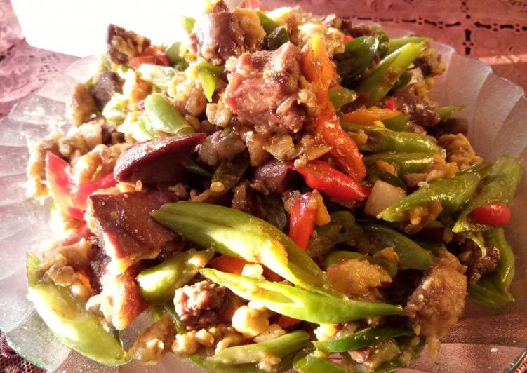 Resep Tumis telur ati ampela with buncis, Enak Banget