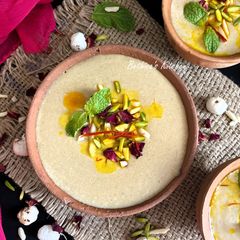 A picture of Makhana Phirni.