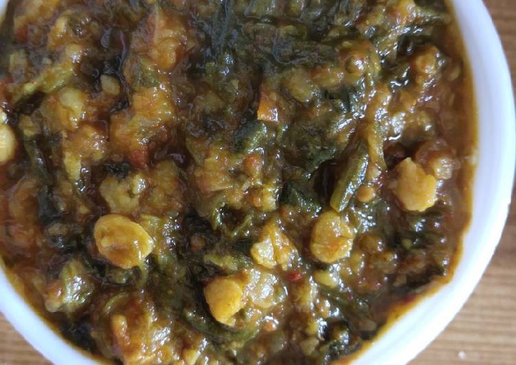Easiest Way to Prepare Any-night-of-the-week Chana dal with palak