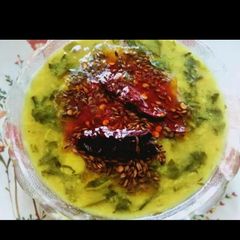 A picture of Moong daal tadka palak.