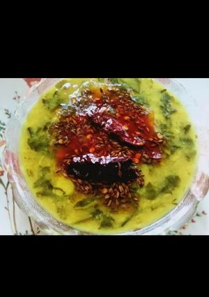 A picture of Moong daal tadka palak.