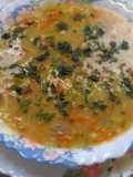 Sopa de pollo y avena