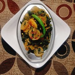 A picture of Mooli ki bhaji.