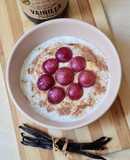 Smoothie bowl proteico de vainilla natural a la canela de Ceylan