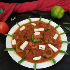 A picture of Paneer Capsicum Masala.
