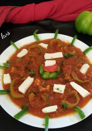A picture of Paneer Capsicum Masala.