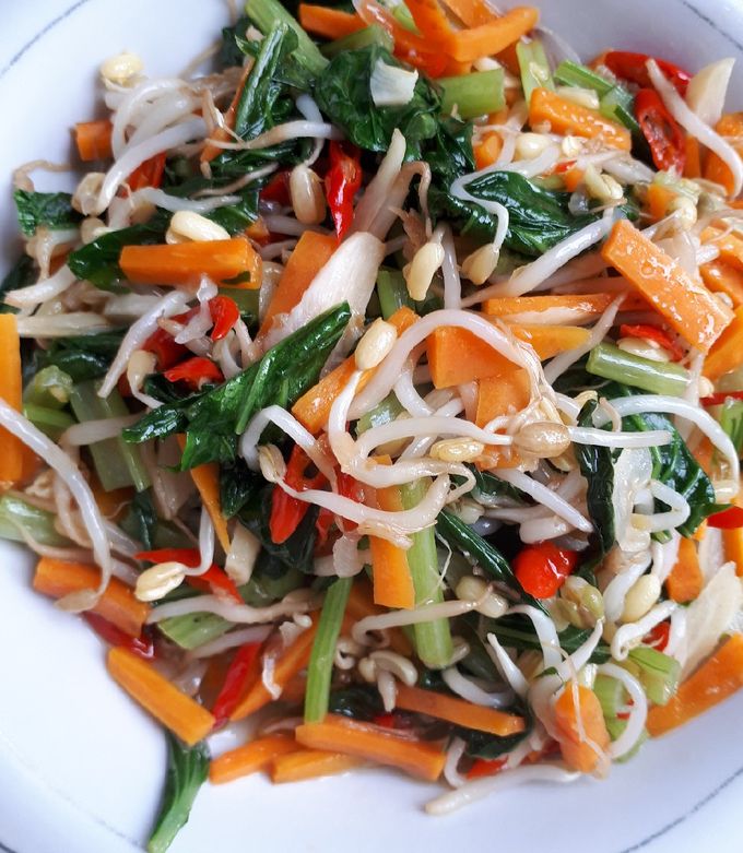 Foto resep Tumis sawi tauge wortel