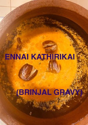 A picture of எண்ணெய் கத்திரிக்காய்(Brinjal gravy).