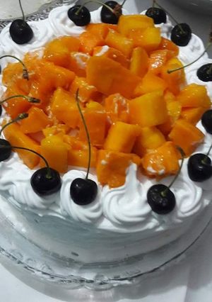 A picture of 🎂🍒🎂MANGO CAKE 🎂🍒🎂 #ramadankitiyari.