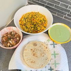 A picture of Fresh Methi Paneer Bhurji Tortilla Wrap (Protein Pack).