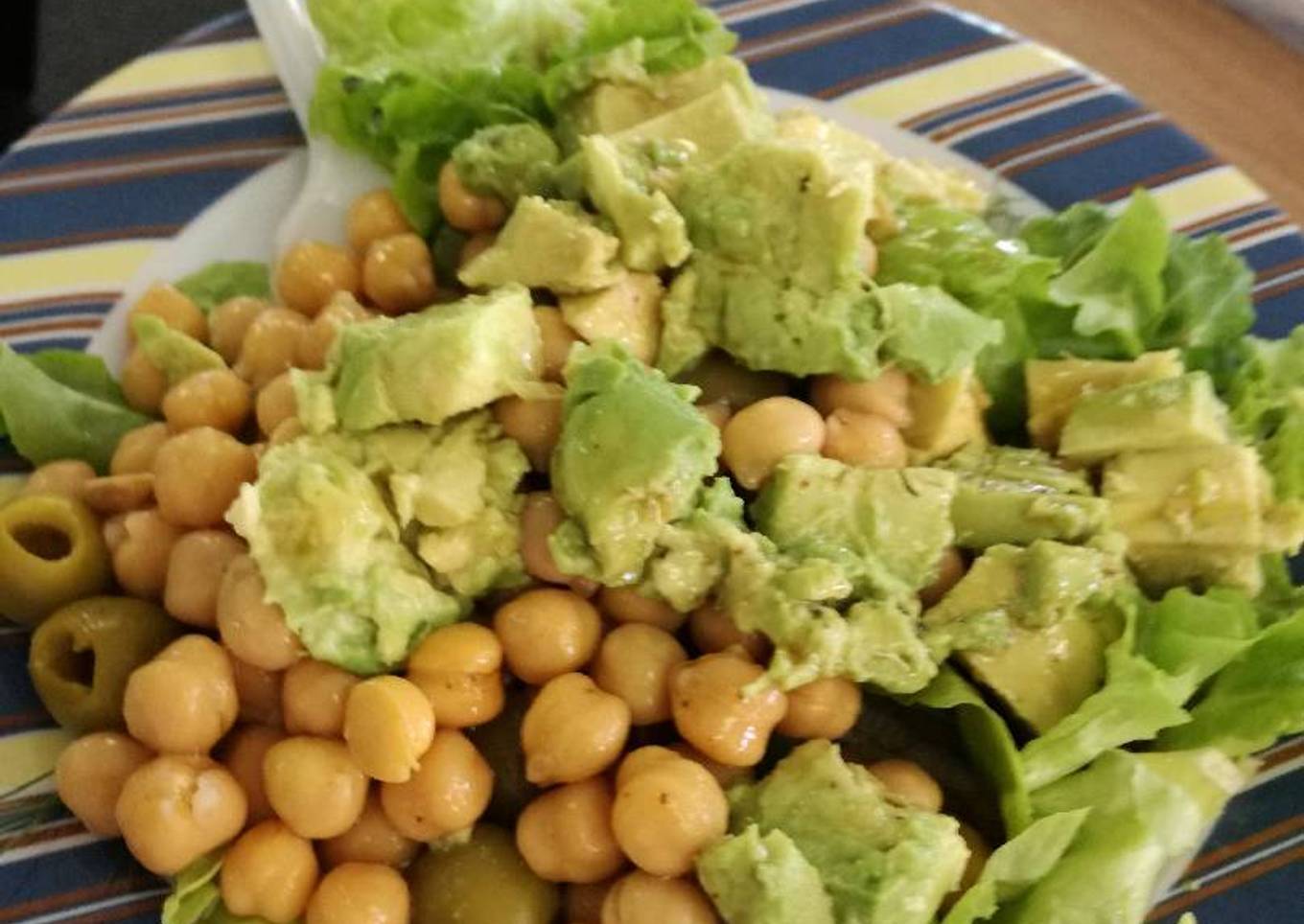 Healthy vegan chickpea salad