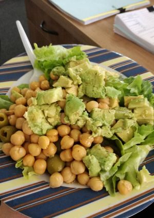 A picture of Healthy vegan chickpea salad.