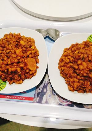 A picture of Beans and potatoes.