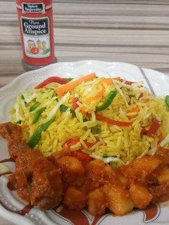 A picture of Left over cinnamon fried rice.