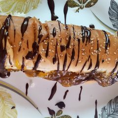 🍊Orange Nutella tiger 🐅 burger A picture of 🍊Orange Nutella tiger 🐅 burger.