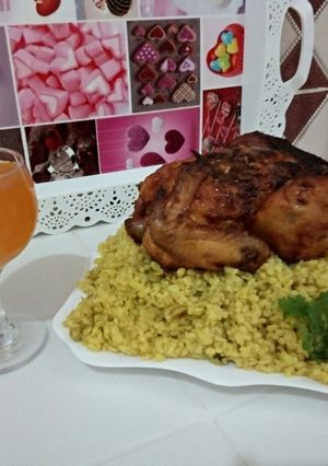 صورة لوصفة دجاج محمر مع البرغل