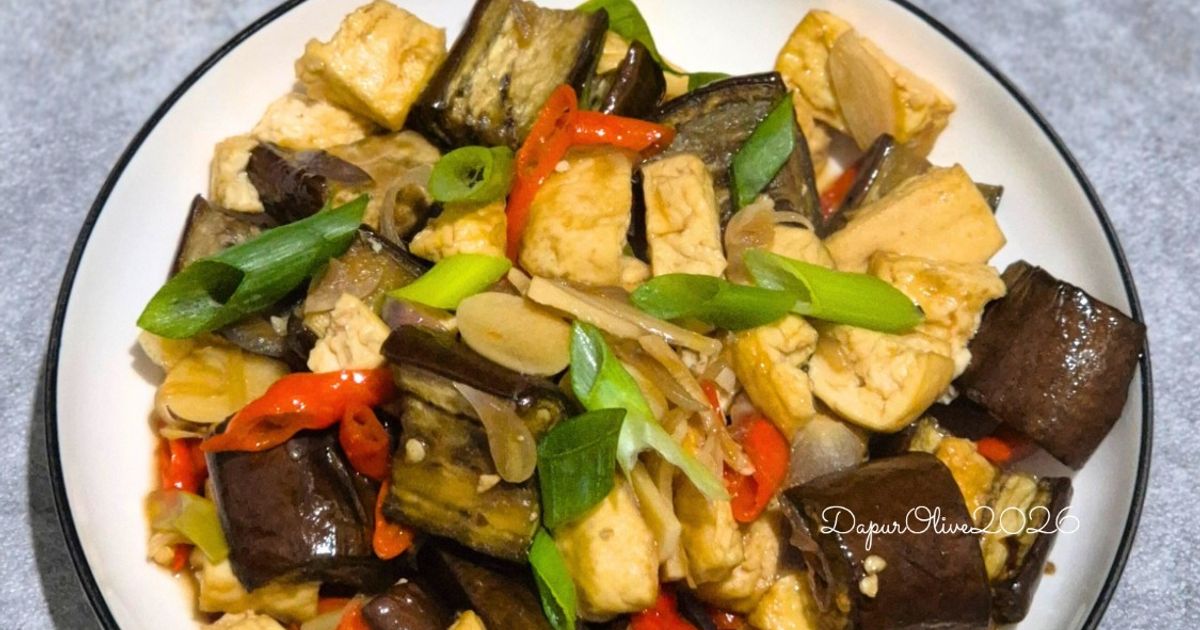 Oseng Terong Tahu Pedas Tanpa Minyak (Diet Food)