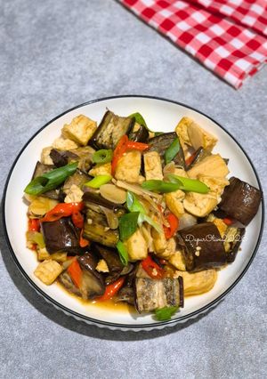 Foto resep Oseng Terong Tahu Pedas Tanpa Minyak (Diet Food)